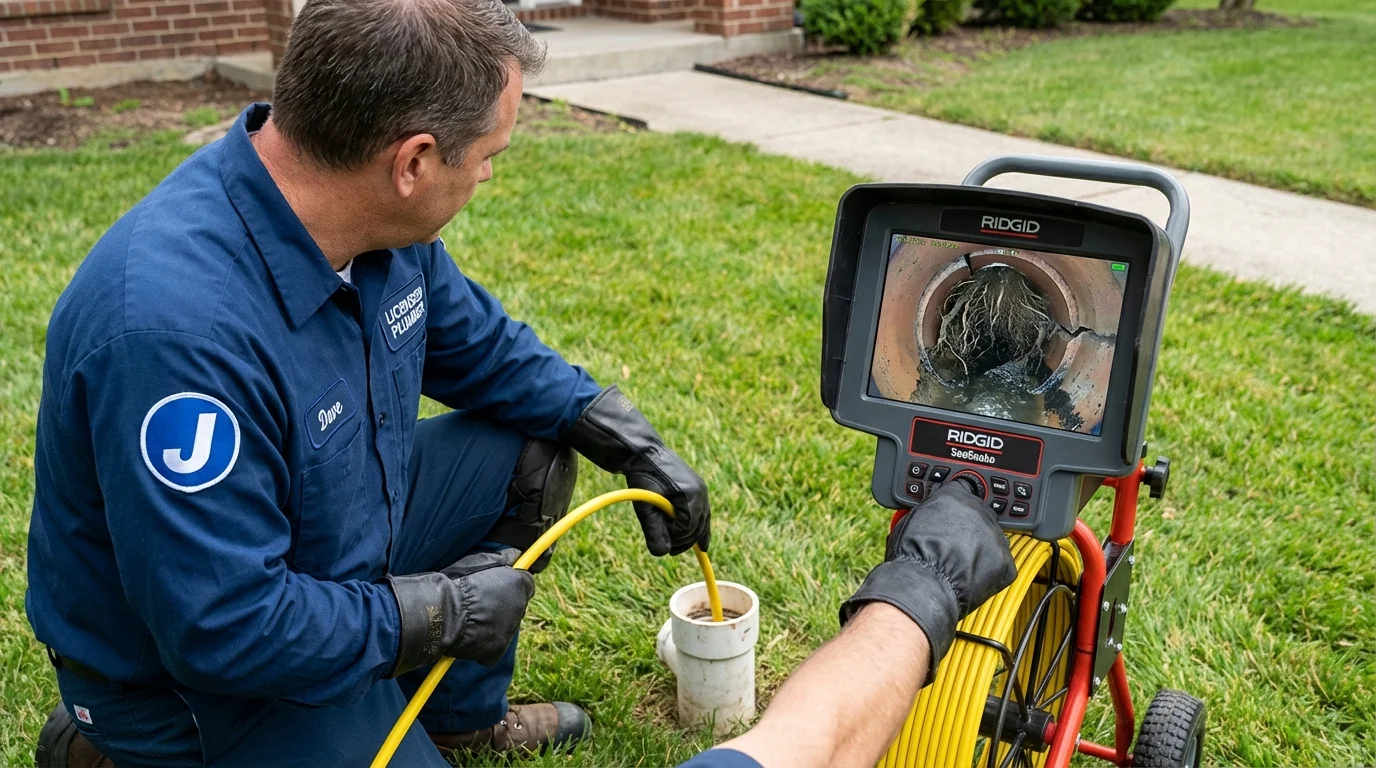 Sewer camera inspection being performed by Johns Plumbing LLC in Steinhatchee